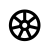Icon schwarz Felgen für Fahrzeug