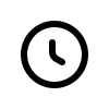 Icon schwarz Uhr mit Zeiger