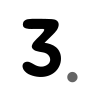Icon schwarz Zahl Drei zur Darstellung von Reihenfolge oder Nummerierung