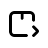 Icon schwarz Lieferung mit Pfeil für Warenversand und Zustellung