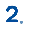 Icon blau Zahl Zwei zur Darstellung von Reihenfolge oder Nummerierung