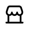 Icon schwarz Filiale für Standort und Geschäft