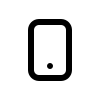 Icon schwarz Handy für mobile Services und Kommunikation