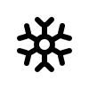 Icon schwarz Schneeflocke für Winterreifen und kalte Bedingungen