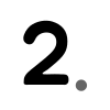 Icon schwarz Zahl Zwei zur Darstellung von Reihenfolge oder Nummerierung