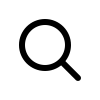 Icon schwarz Lupe für Suchfunktion und Eingabe