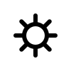 Icon schwarz Sommerreifen mit strahlender Sonne