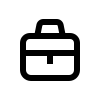 Icon schwarz Aktentasche für Geschäftskunden