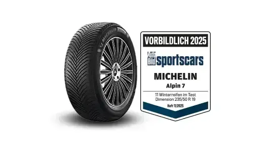 Michelin Alpin 7, Premium-Winterreifen für PKW, SUV und Elektroautos, mit Testlabel Auto Bild sportscars 2025