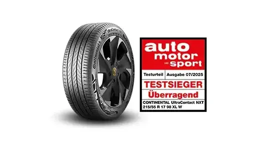 Continental UltraContact NXT, Premium-Sommerreifen für PKW und SUV, mit Testlabel "Testsieger" der Auto, Motor und Sport 2025