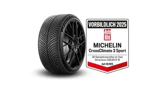 Michelin CrossClimate 3 Sport, Premium-Allwetterreifen für PKW und SUV, mit Testlabel Auto Bild "vorbildlich" 2025