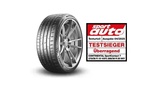 Continental SportContact 7, Premium-Sommerreifen für PKW und SUV, mit Testlabel "Testsieger" der Sport Auto 2025