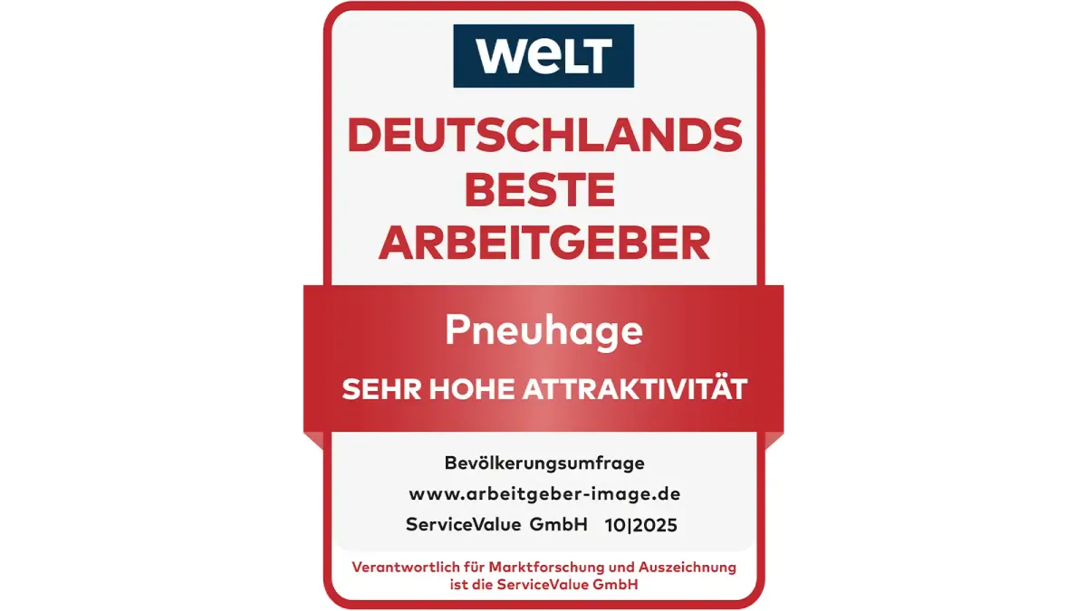 Bild Siegel Auszeichnung Pneuhage als einer der besten Arbeitgeber in Deutschland