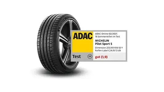 Michelin Pilot Sport 5 , Premium-Sommerreifen für PKW und SUV, mit Testlabel ADAC 2025 "gut"