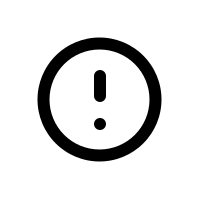 Icon schwarz Ausrufezeichen im Kreis für Hinweis oder Warnung