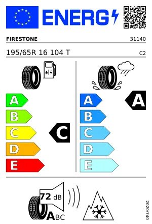 FIRESTONE VANHAWK WINT.2 EVO 195/65 R16 104 T