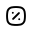 Icon schwarz Aktion mit Prozent Symbol im Quadrat für Rabatt