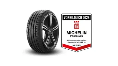 Michelin Pilot Sport 5 , Premium-Sommerreifen für PKW und SUV, mit Testlabel Auto Bild 2026 "vorbildlich"
