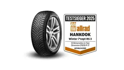 Hankook Winter i*cept RS3, Premium-Winterreifen für PKW und SUV, Testsieger Auto Bild allrad 2025
