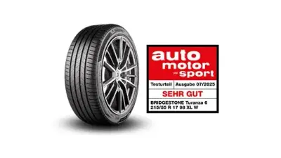 Bridgestone Turanza 6, Premium-Sommerreifen für PKW und SUV, mit Testlabel Auto, Motor und Sport 2025