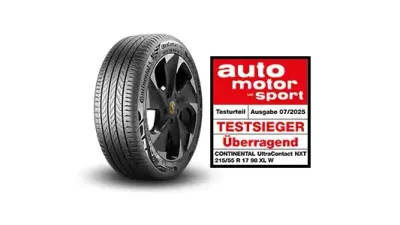 Continental UltraContact NXT, Premium-Sommerreifen für PKW und SUV, mit Testlabel "Testsieger" der Auto, Motor und Sport 2025