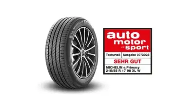 Michelin E-Primacy, Premium-Sommerreifen für PKW, mit Testlabel Auto, Motor und Sport 2025 "sehr gut"