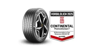 Continental PremiumContact 7, Premium-Sommerreifen für PKW und SUV, mit Testlabel Auto Bild 2025 "vorbildlich"
