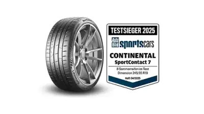 Continental SportContact 7, Premium-Sommerreifen für PKW und SUV, mit Testlabel "Testsieger" der Auto Bild sportscars 2025