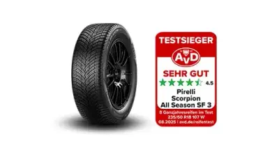 Pirelli Scorpion All Season SF3, Premium-Ganzjahresreifen für SUV, mit Testsiegerlabel AVD 2025