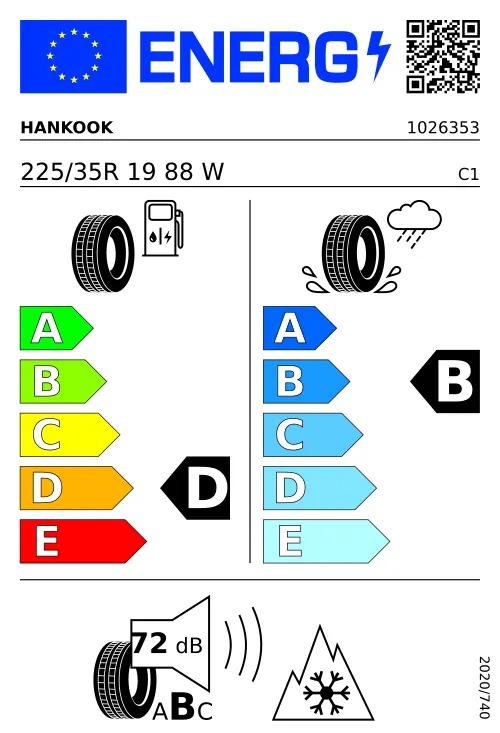  HANKOOK WINTER ICEPT EVO-3 W-330 225/35 R19 88 W