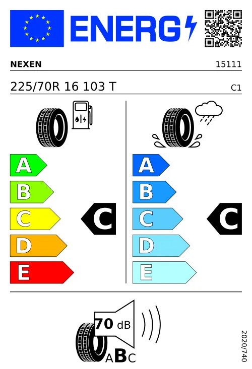  NEXEN N`BLUE HD PLUS 225/70 R16 103 T