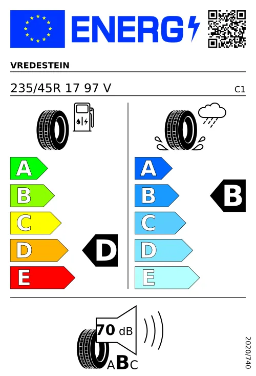  VREDESTEIN WINTRAC PRO PLUS 235/45 R17 97 V