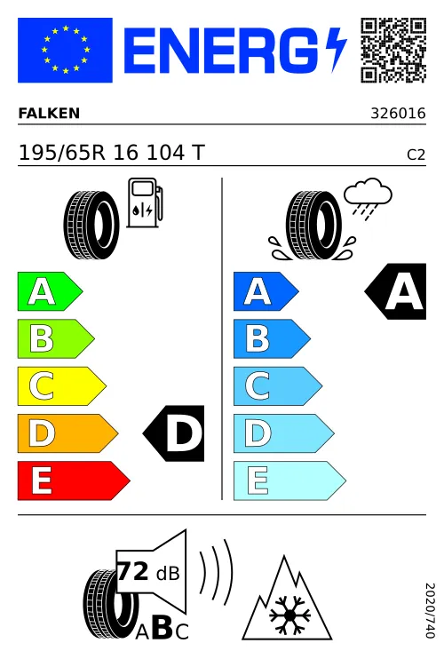  FALKEN Eurowinter VAN01 195/65 R16 104 T