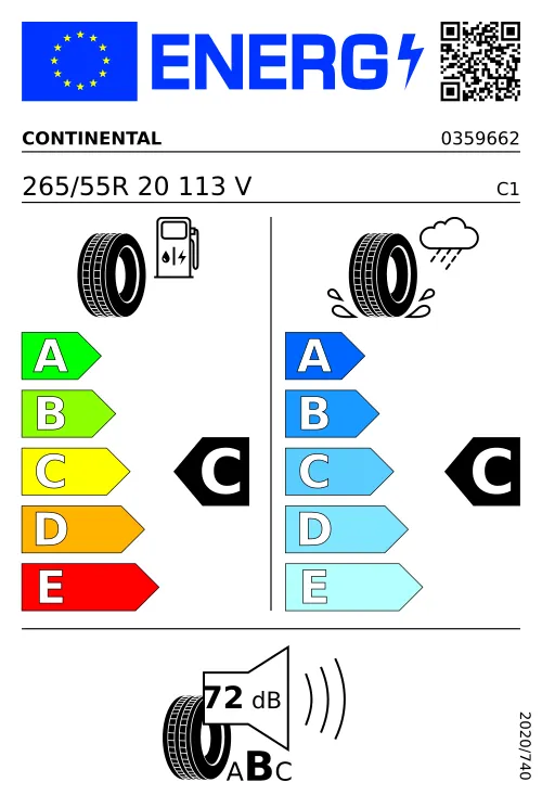  CONTINENTAL CrossContact H/T 265/55 R20 113 V