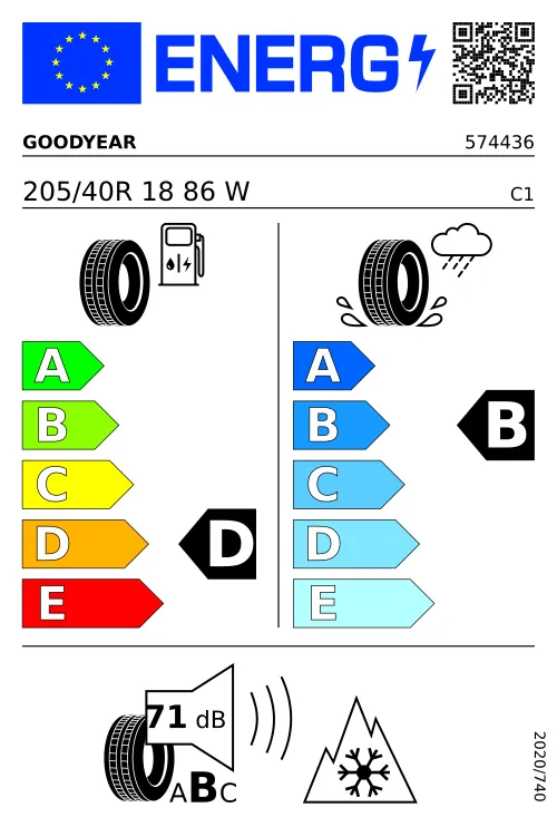  GOODYEAR UltraGrip Performance + 205/40 R18 86 W