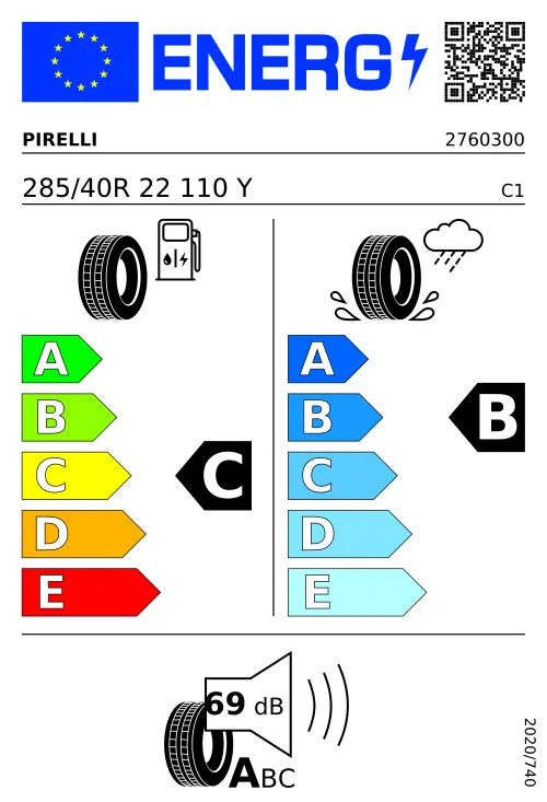  PIRELLI P ZERO™ (PZ4) SPORTS CAR 285/40 R22 110 Y