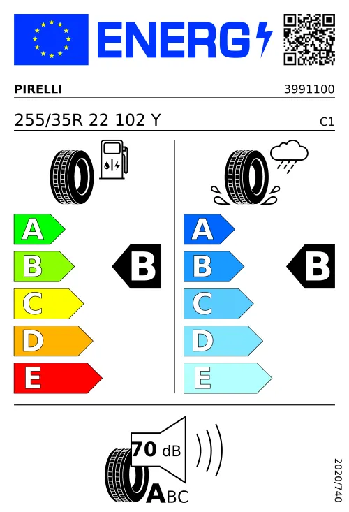  PIRELLI P ZERO™ (PZ4) SPORTS CAR 255/35 R22 102 Y