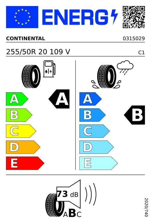  CONTINENTAL ECOCONTACT-7 255/50 R20 109 V
