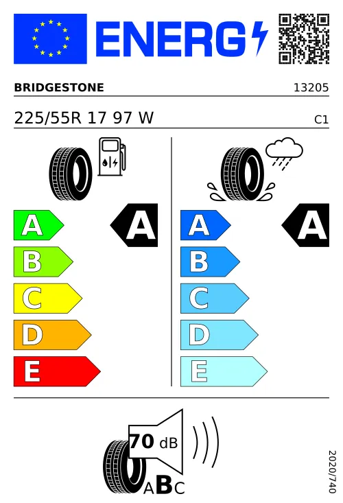  BRIDGESTONE Turanza T005 225/55 R17 97 W