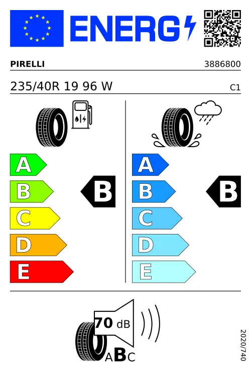  PIRELLI P ZERO™ (PZ4) SPORTS CAR 235/40 R19 96 W