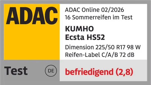  KUMHO ECSTA HS52 225/55 R18 102 W