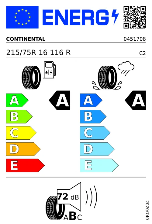  CONTINENTAL VanContact™ Eco 215/75 R16 116 R