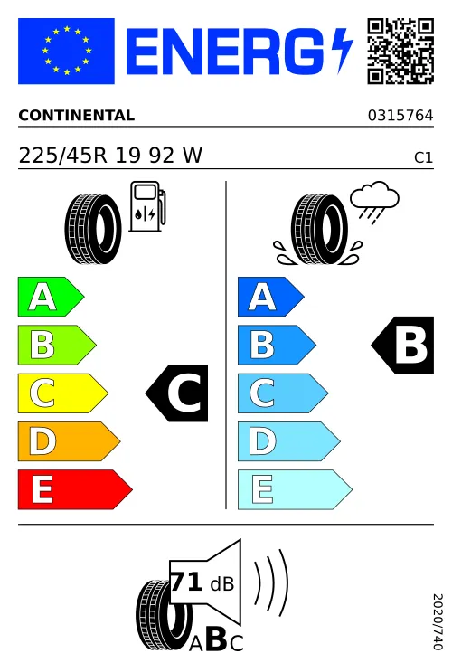  CONTINENTAL PremiumContact™ 6 225/45 R19 92 W