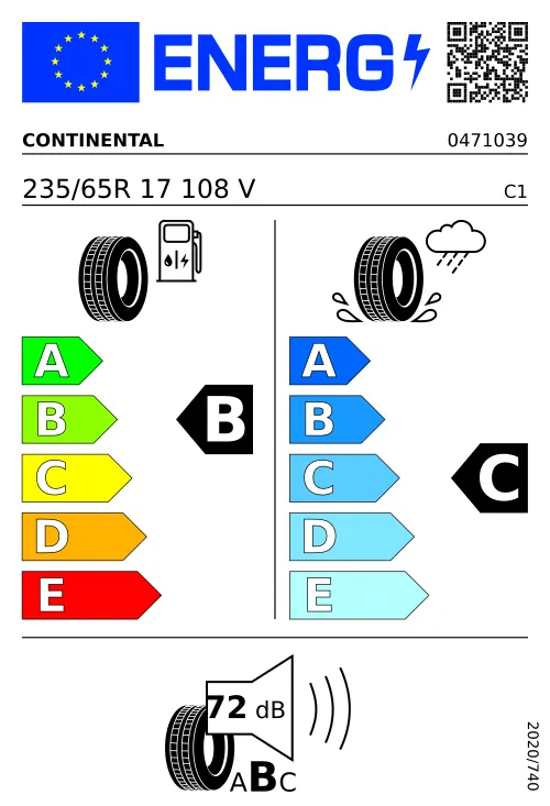  CONTINENTAL ContiCrossContact LX Sport 235/65 R17 108 V