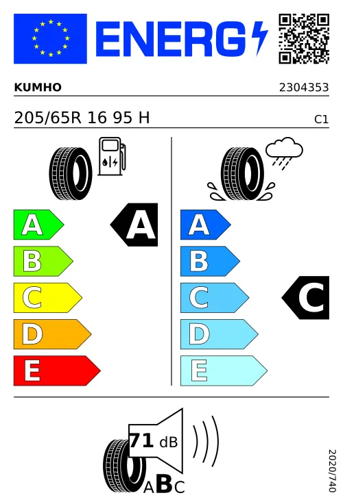 KUMHO ECSTA PS71 205/65 R16 95 H