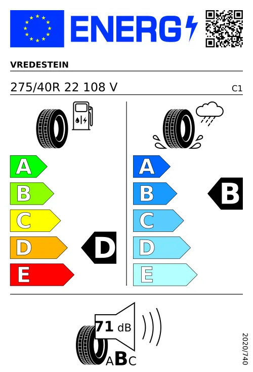  VREDESTEIN WINTRAC PRO PLUS 275/40 R22 108 V