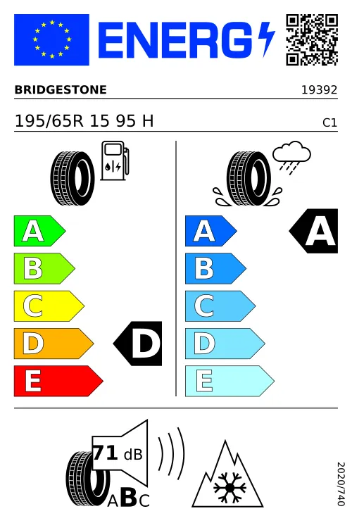  BRIDGESTONE Weather Control A005 Evo Driveguard 195/65 R15 95 H