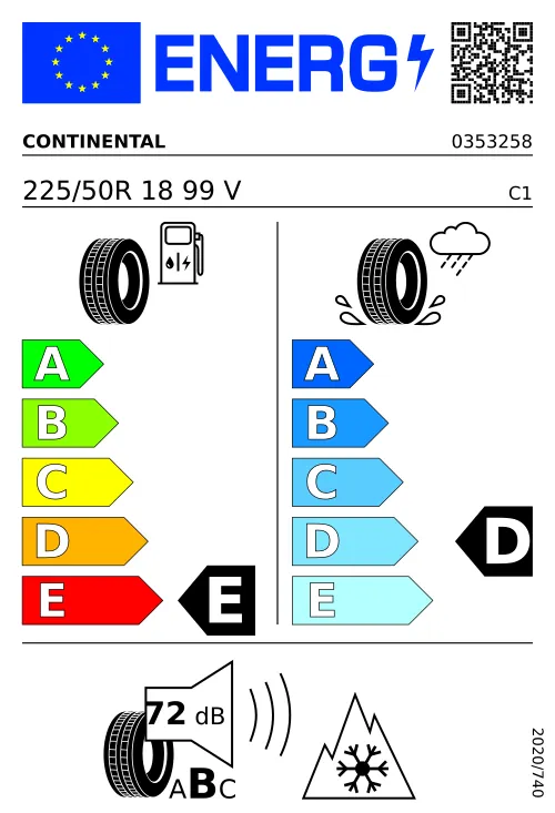  CONTINENTAL ContiWinterContact TS 830 P 225/50 R18 99 V