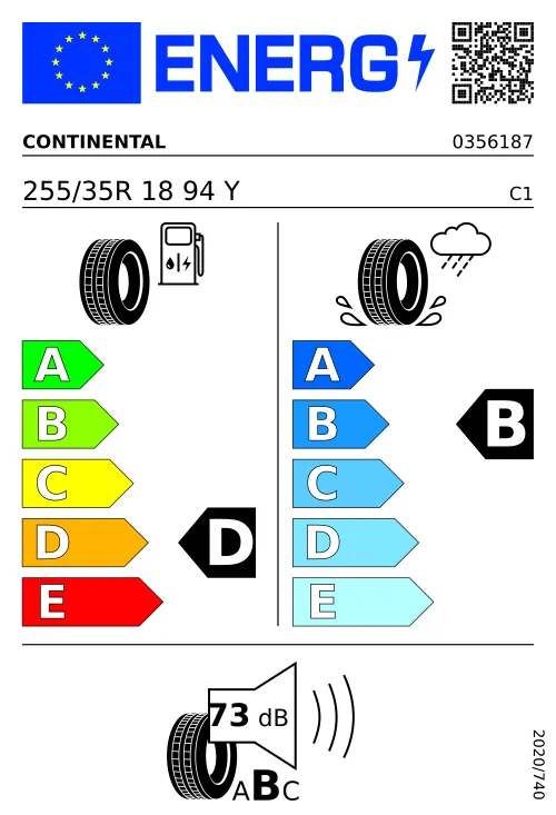  CONTINENTAL ContiSportContact 5 255/35 R18 94 Y