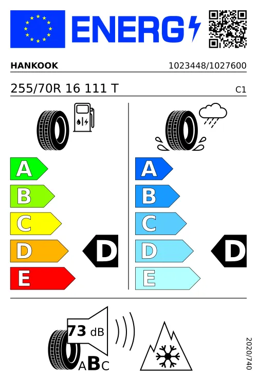  HANKOOK Dynapro AT2 255/70 R16 111 T